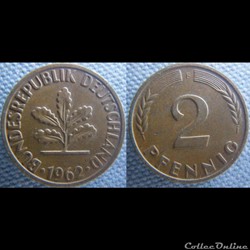 2 Pfennig 1962 F