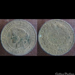 5 Centimes 1876 A
