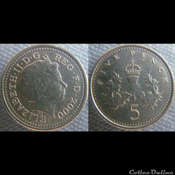 5 Pence 2000
