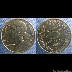 5 Centimes 1990