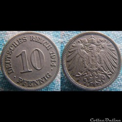 10 pfennig 1914 E