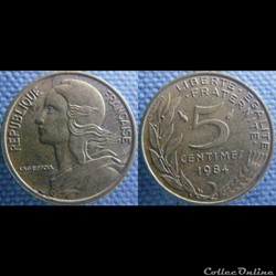 5 Centimes 1984