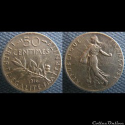 50 centimes 1916