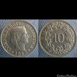 10 Rappen 1962 B