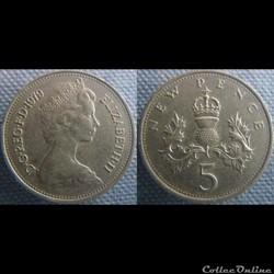 5 New Pence 1979