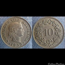10 Rappen 1959 B