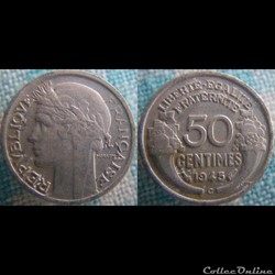50 Centimes 1945 C