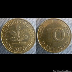 10 Pfennig 1990 J