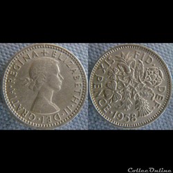 6 Pence 1958