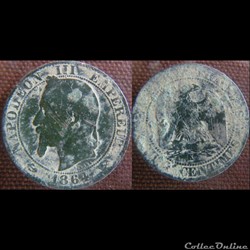 5 Centimes 1864 K
