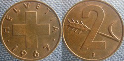 2 Rappen 1967 B