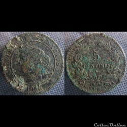5 Centimes 1876 K