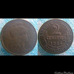 2 Centimes 1914