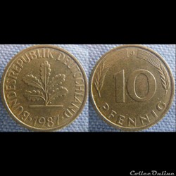 10 Pfennig 1987 J