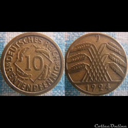 10 Rentenpfennig 1924 J