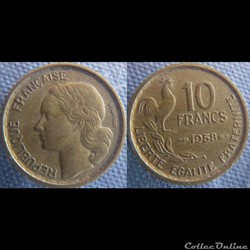 10 Francs 1958