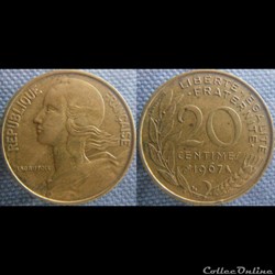 20 Centimes 1967