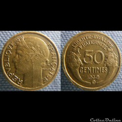 50 centimes 1939 B