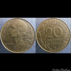 20 Centimes 1994 Dauphin