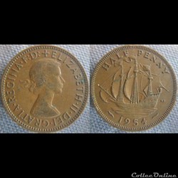 1/2 Penny 1954
