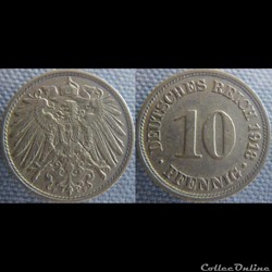 10 pfennig 1913 F