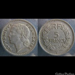 5 Francs 1947 B