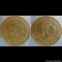 10 Pfennig 1988 G