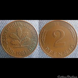 2 Pfennig 1981 J