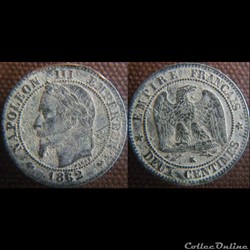 2 Centimes 1862 K