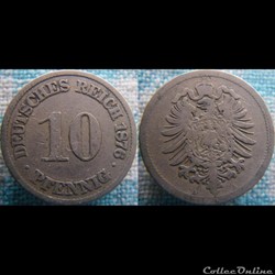 10 pfennig 1876 A