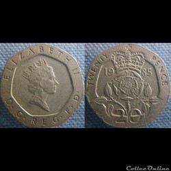 20 Pence 1985