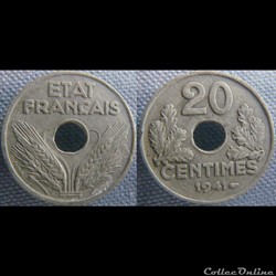 20 Centimes 1941