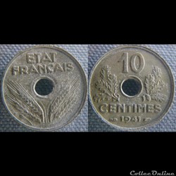 10 Centimes 1941