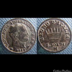 5 soldi 1811 M