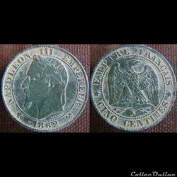 5 Centimes 1862 K