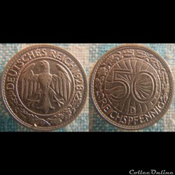 50 Reichspfennig 1928 D