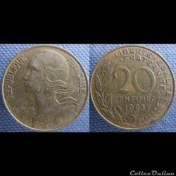 20 Centimes 1983