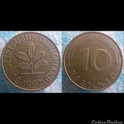 10 Pfennig 1992 J