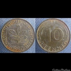 10 Pfennig 1980 D