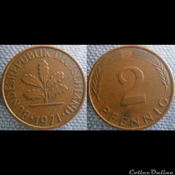 2 Pfennig 1971 G