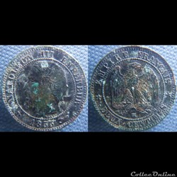 2 Centimes 1855 MA chien