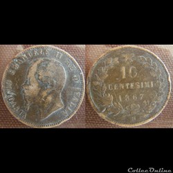10 centesimi 1867 H