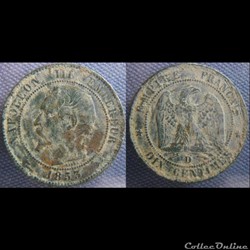 10 Centimes 1853 D