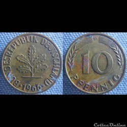 10 Pfennig 1966 D