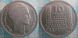 10 Francs 1947 Grosse tête