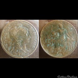 10 Centimes 1916