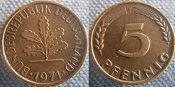 5 Pfennig 1971 F