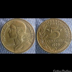 5 Centimes 1998