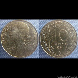 10 Centimes 1991