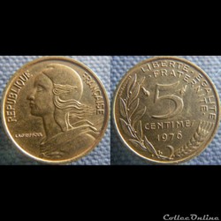 5 Centimes 1976